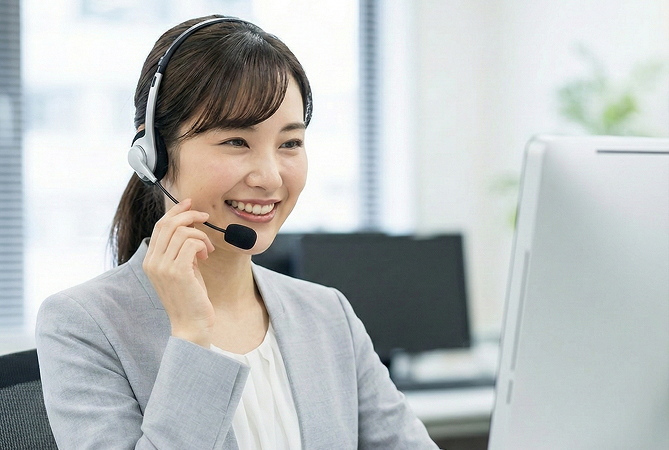 コールセンターが丁寧に対応